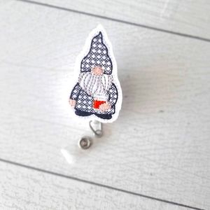 Fall gnome badge reel